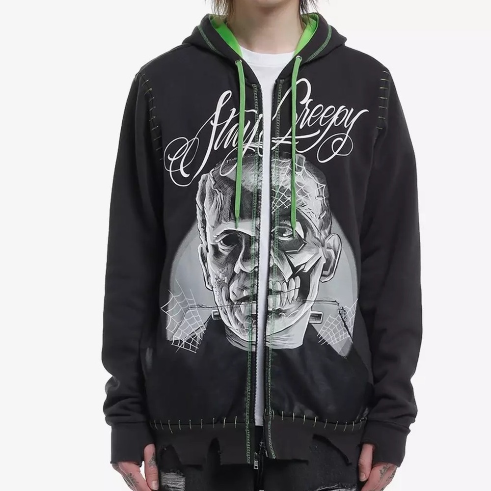 Unisex Universal Monsters X Maxx242 Frankenstein Stay Creepy Hoodie Hot Topic